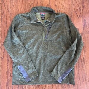 Men’s North Face Green Quarter Zip Large L